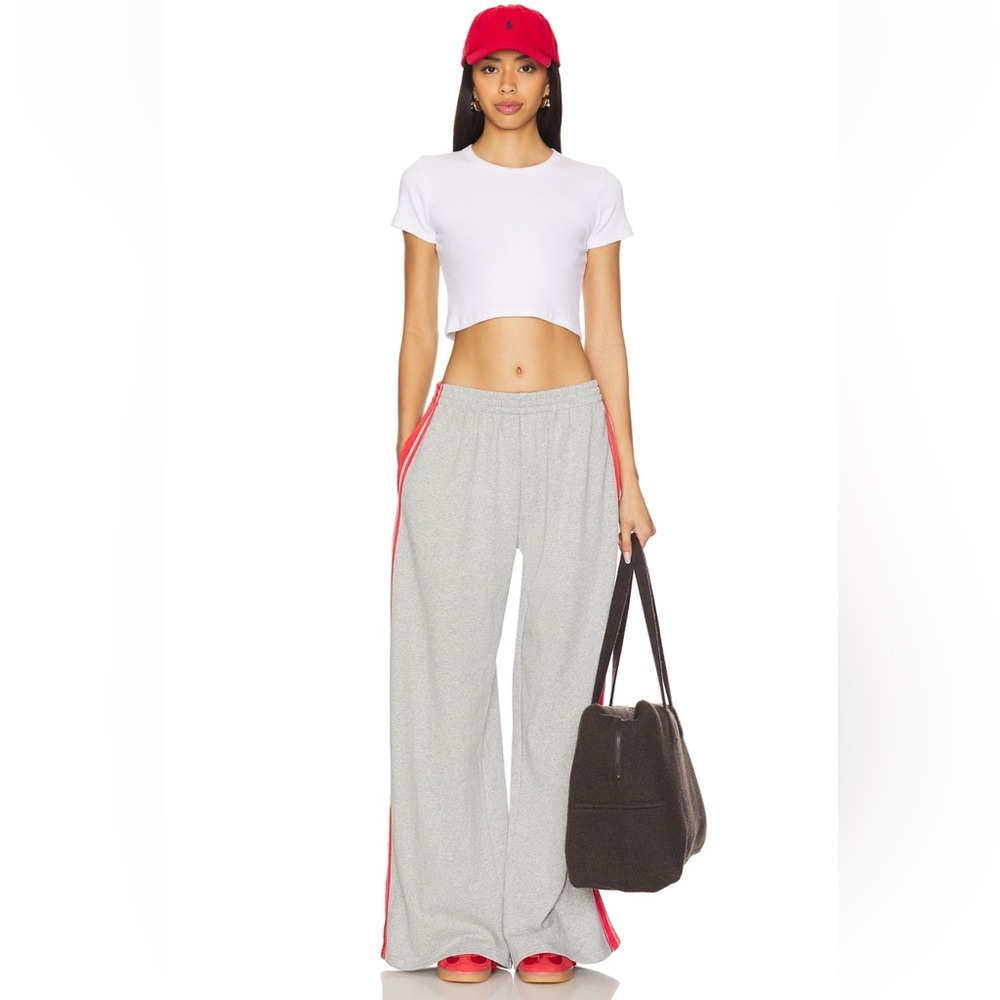 Lovers + Friends Heather Grey Wide Leg Walt Pants